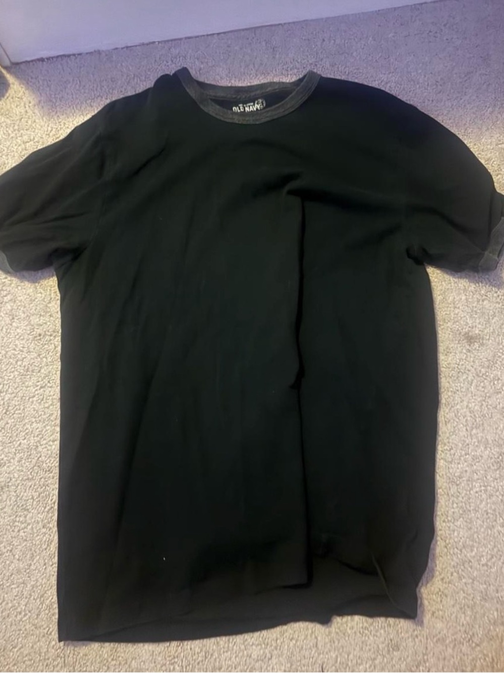 Old Navy Black Short-Sleeve Crewneck Tee